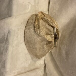 Antique 1930’s Brolade Elegant Lace purse with Bead Accents